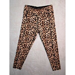 Victoria's Secret Leggings Women's Size 14 Leopard Print Pocket High Rise 7/8